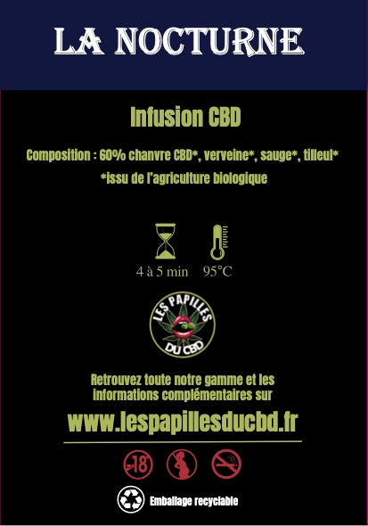 Infusion LA NOCTURNE CBD 100% BIO - À partir de 12,90€