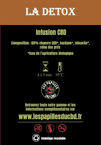 Infusion LA DETOX CBD 100% BIO - À partir de 12,90€