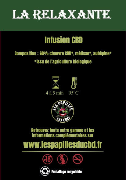 Infusion LA RELAXANTE CBD 100% BIO - À partir de 12,90€